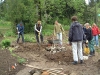 Bau der Kräuterspirale im Bauerngarten 2006